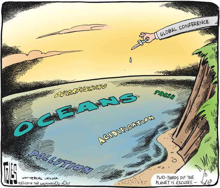 Political/Editorial Cartoon by Tom Toles, Washington Post on World Celebrates Earth Day