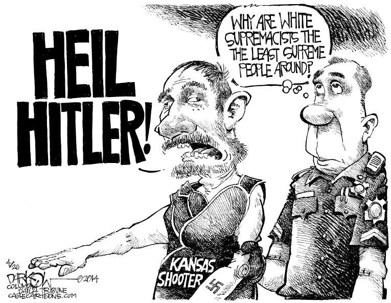 Political/Editorial Cartoon by John Darkow, Columbia Daily Tribune, Missouri on Hate Crimes on the Rise