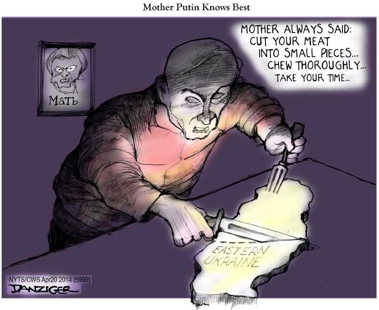 Political/Editorial Cartoon by Jeff Danziger, CWS/CartoonArts Intl. on Russia Eyes Ukraine