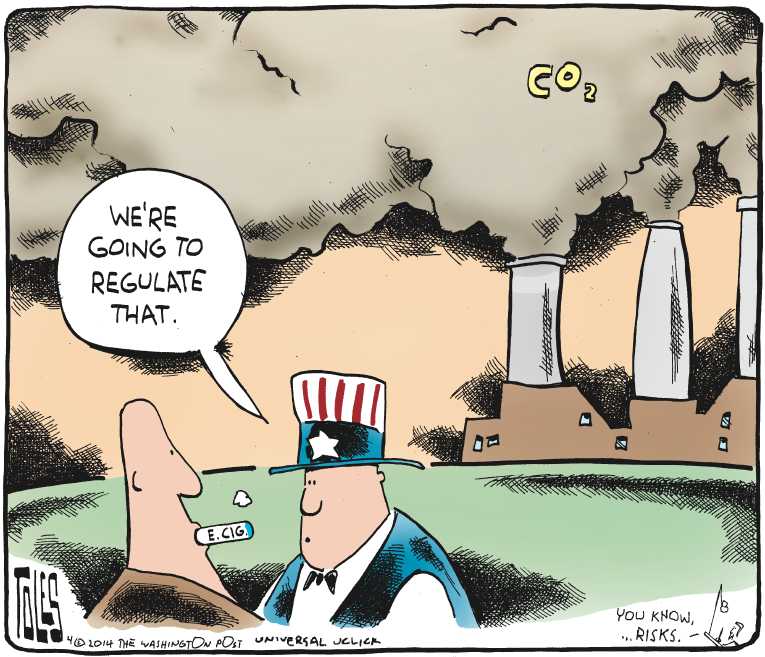 Political/Editorial Cartoon by Tom Toles, Washington Post on Government Regulation Escalating