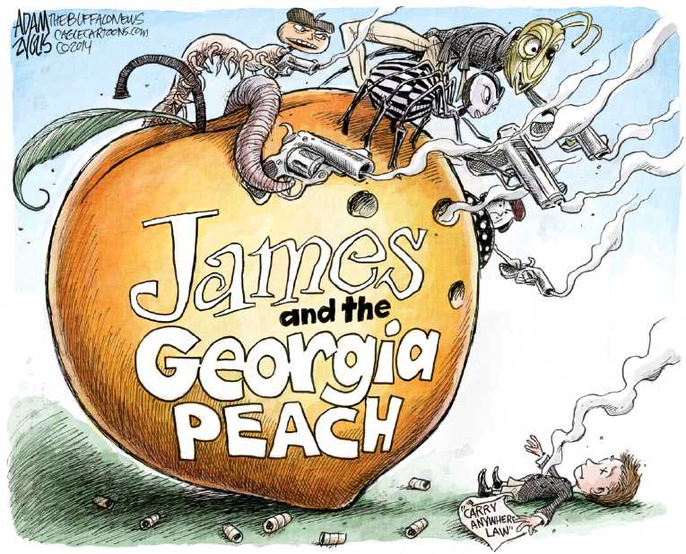 Political/Editorial Cartoon by Adam Zyglis, The Buffalo News on Georgia Begins Arms Race