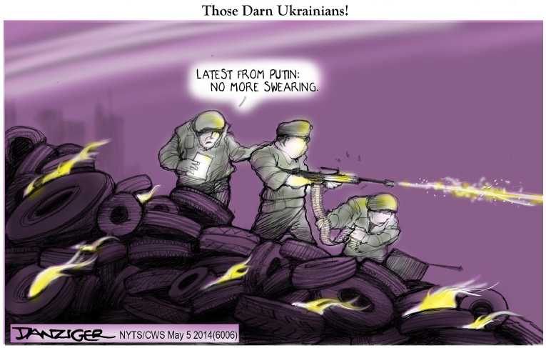 Political/Editorial Cartoon by Jeff Danziger, CWS/CartoonArts Intl. on Ukraine Crisis Eases