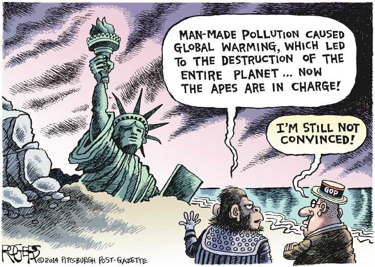 Political/Editorial Cartoon by Rob Rogers, The Pittsburgh Post-Gazette on Ice Melt Irreversible