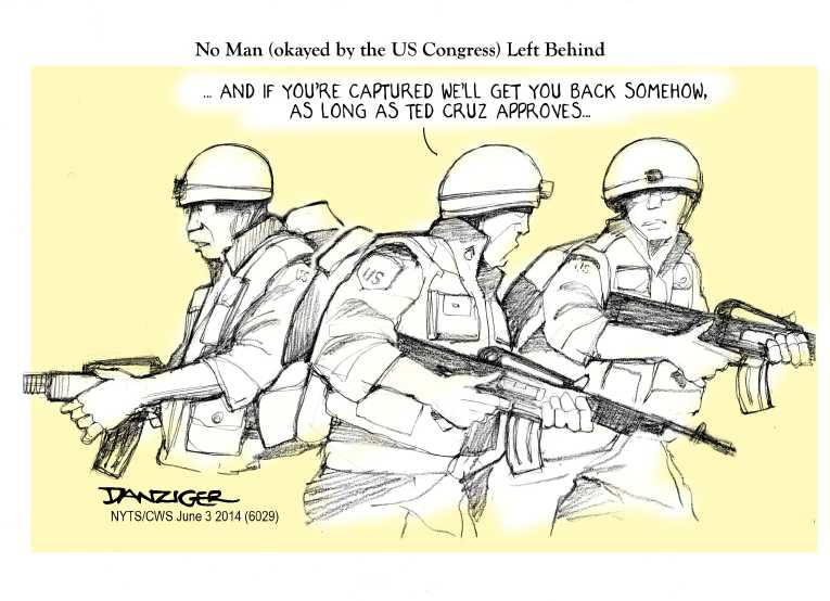 Political/Editorial Cartoon by Jeff Danziger, CWS/CartoonArts Intl. on Prisoner Swap Gets American Home