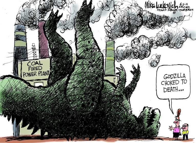 Political/Editorial Cartoon by Mike Luckovich, Atlanta Journal-Constitution on EPA Raises Emissions Standards