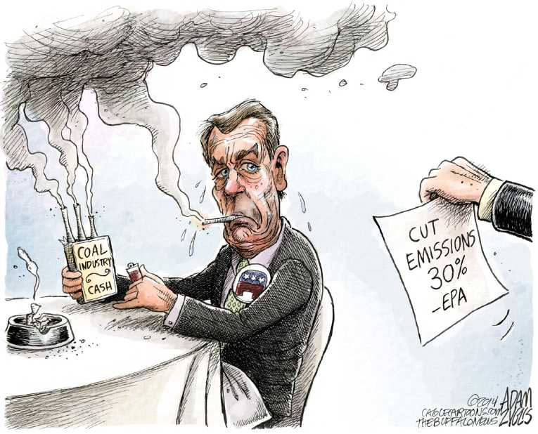 Political/Editorial Cartoon by Adam Zyglis, The Buffalo News on EPA Raises Emissions Standards