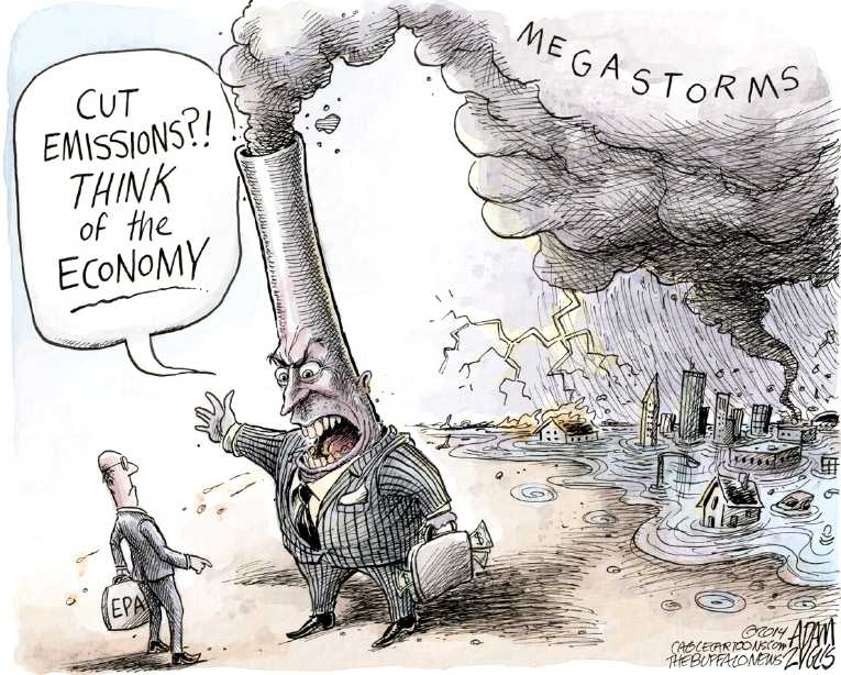 Political/Editorial Cartoon by Adam Zyglis, The Buffalo News on Critics Blast New EPA Standards
