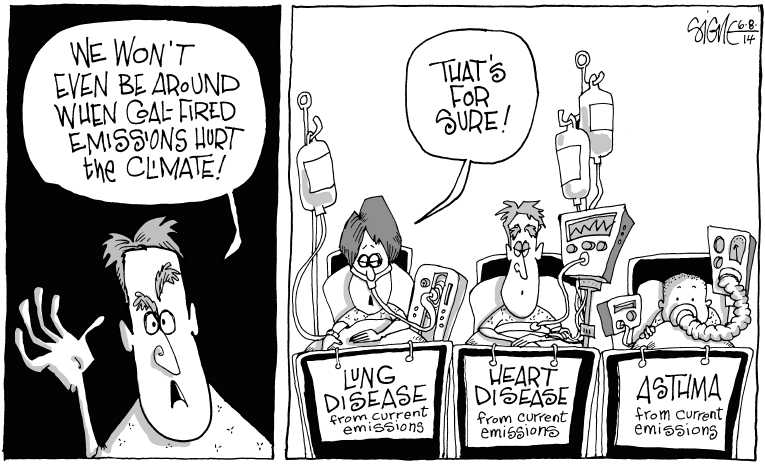 Political/Editorial Cartoon by Signe Wilkinson, Philadelphia Daily News on Critics Blast New EPA Standards