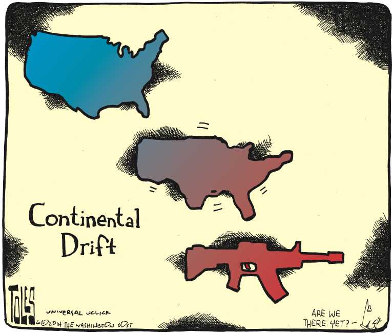 Political/Editorial Cartoon by Tom Toles, Washington Post on 2 Dead in School Shootings