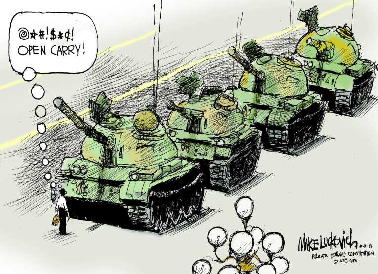 Political/Editorial Cartoon by Mike Luckovich, Atlanta Journal-Constitution on 2 Dead in School Shootings