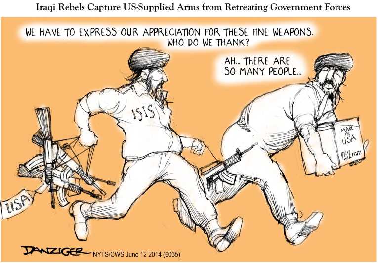 Political/Editorial Cartoon by Jeff Danziger, CWS/CartoonArts Intl. on Rebels Advance in Iraq