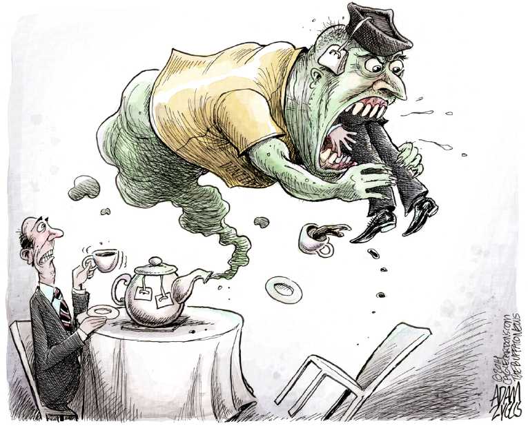 Political/Editorial Cartoon by Adam Zyglis, The Buffalo News on GOP Jolts Farther Right