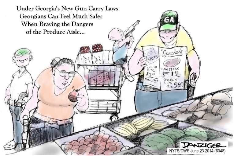Political/Editorial Cartoon by Jeff Danziger, CWS/CartoonArts Intl. on Americans Getting Fatter