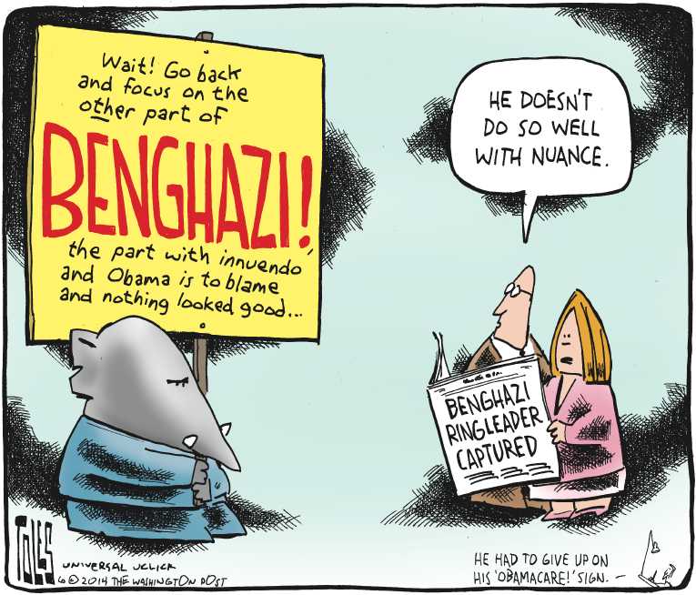 Political/Editorial Cartoon by Tom Toles, Washington Post on GOP Torn