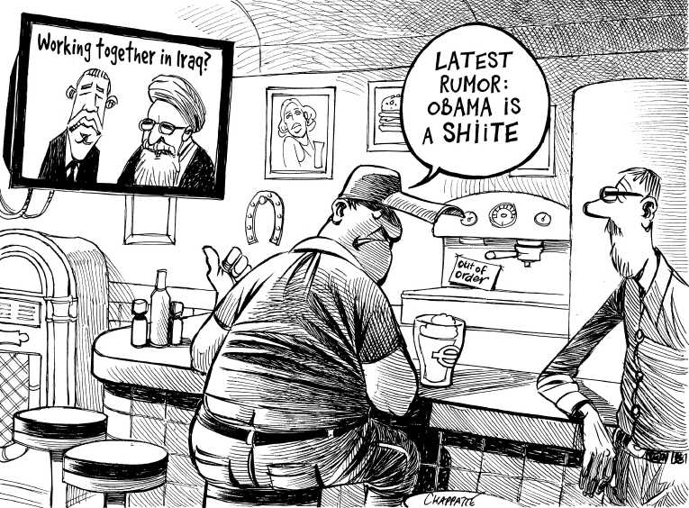 Political/Editorial Cartoon by Patrick Chappatte, International Herald Tribune on GOP Establishment Repels Tea Party