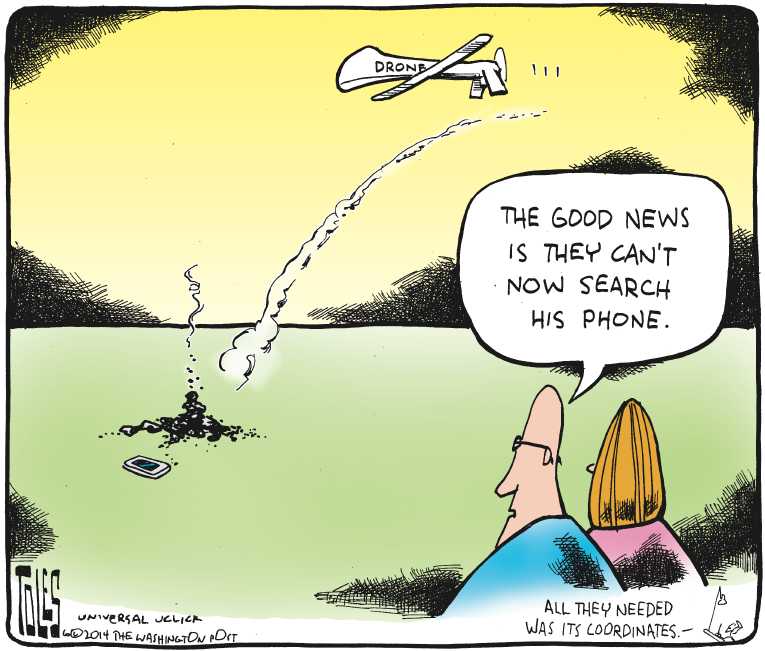 Political/Editorial Cartoon by Tom Toles, Washington Post on Big Win for Privacy