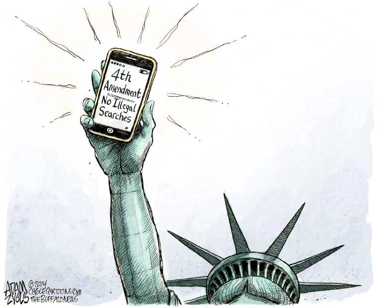 Political/Editorial Cartoon by Adam Zyglis, The Buffalo News on Big Win for Privacy