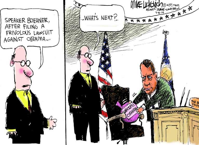 Political/Editorial Cartoon by Mike Luckovich, Atlanta Journal-Constitution on US Spy Busted in Germany