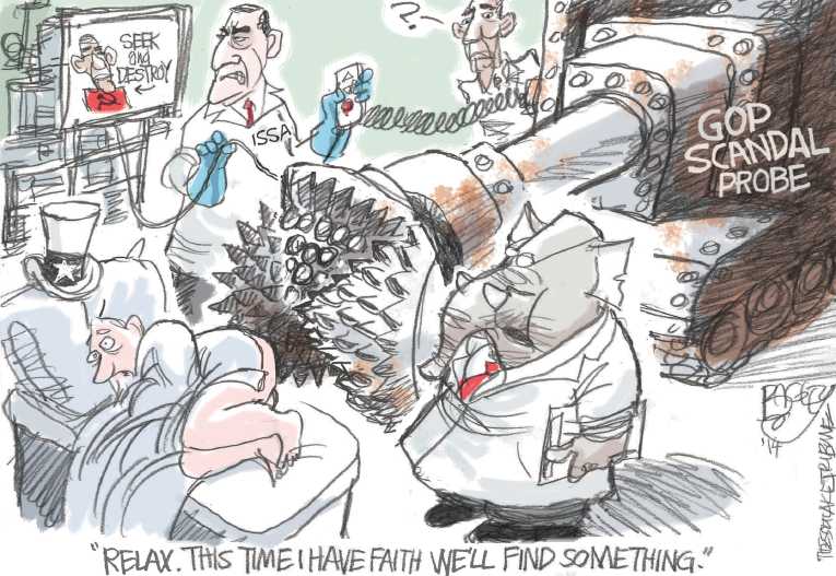 Political/Editorial Cartoon by Pat Bagley, Salt Lake Tribune on Obama Promises Hope and Change