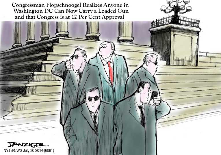 Political/Editorial Cartoon by Jeff Danziger, CWS/CartoonArts Intl. on Congress Recesses