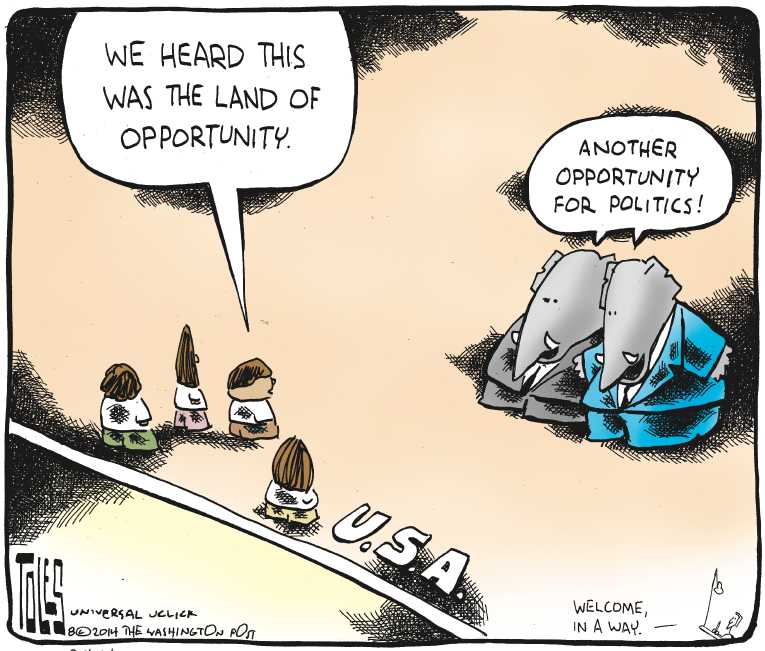 Political/Editorial Cartoon by Tom Toles, Washington Post on GOP Unhappy With President