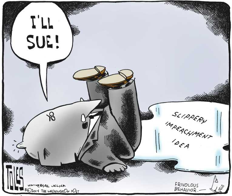 Political/Editorial Cartoon by Tom Toles, Washington Post on GOP Unhappy With President