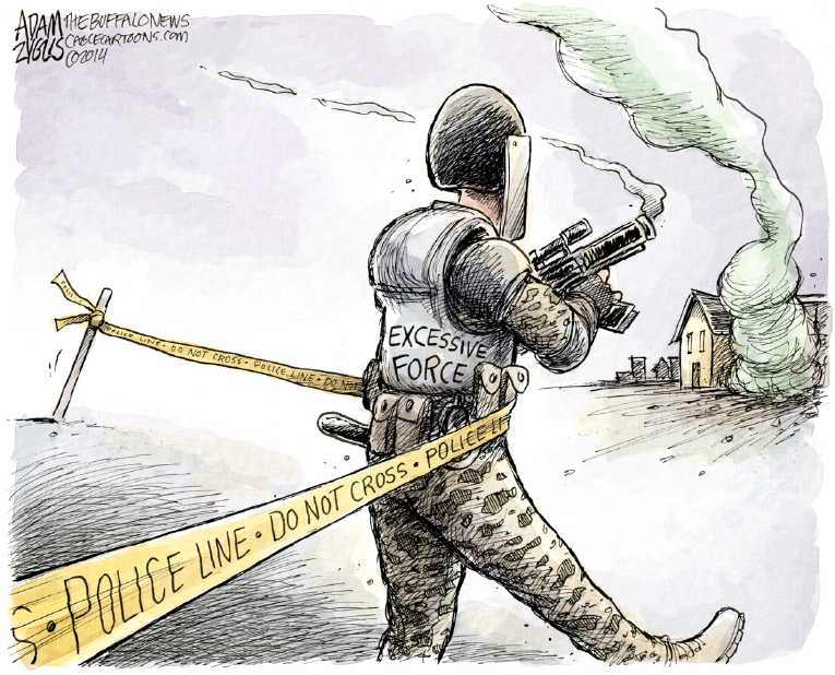 Political/Editorial Cartoon by Adam Zyglis, The Buffalo News on Unarmed Black Killed by Police