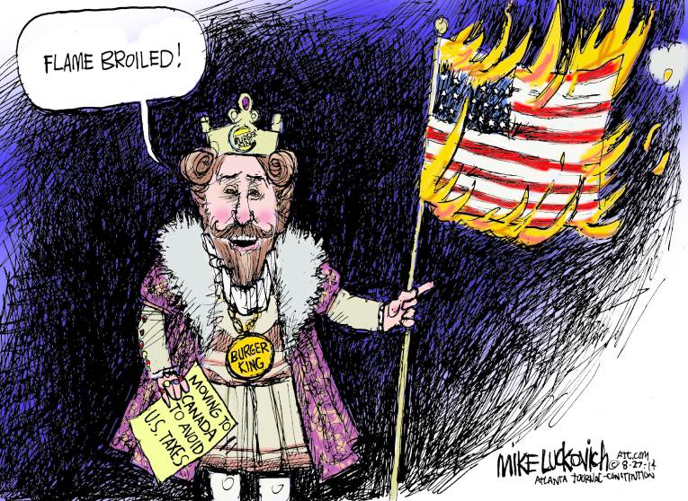 Political/Editorial Cartoon by Mike Luckovich, Atlanta Journal-Constitution on Burger King Deserts