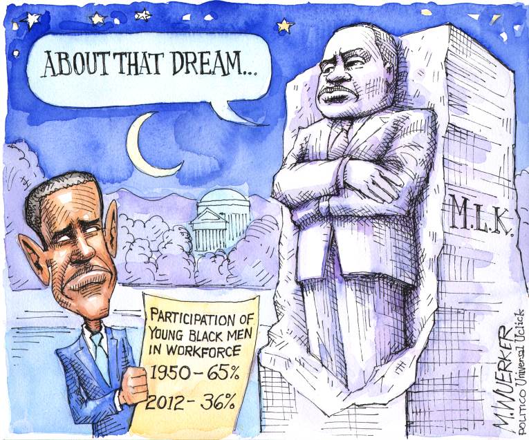Political/Editorial Cartoon by Matt Wuerker, Politico on Obama Staying Cool