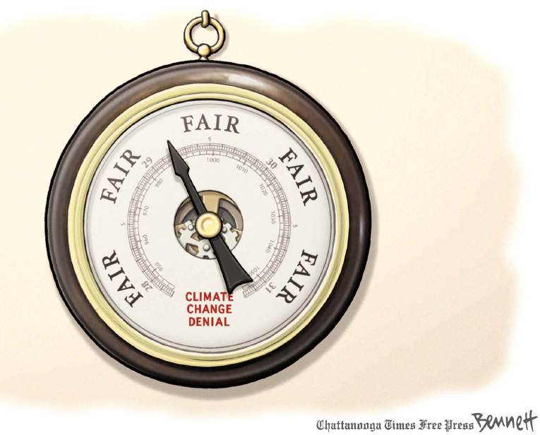 Political/Editorial Cartoon by Clay Bennett, Chattanooga Times Free Press on Millions March for Climate Action