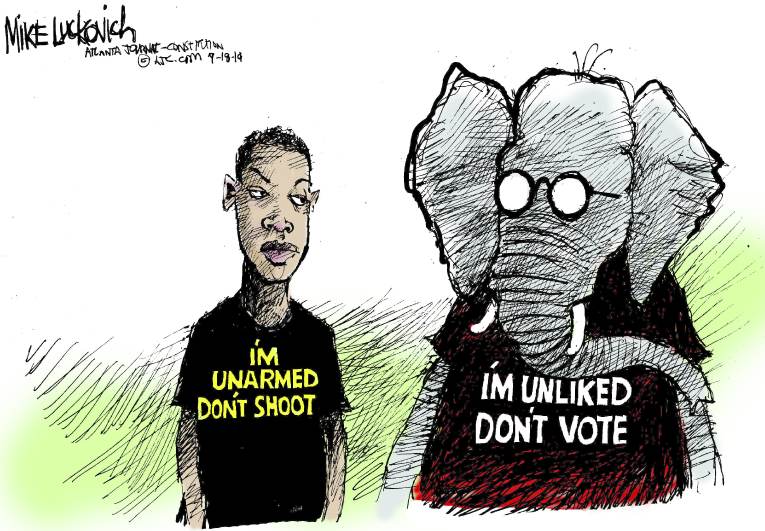 Political/Editorial Cartoon by Mike Luckovich, Atlanta Journal-Constitution on GOP Focused on Midterm Elections