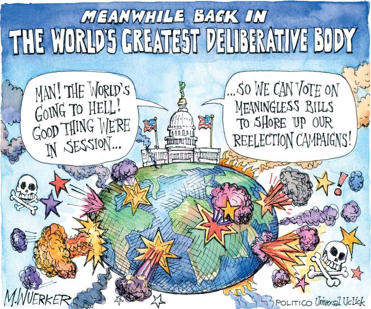 Political/Editorial Cartoon by Matt Wuerker, Politico on GOP Focused on Midterm Elections