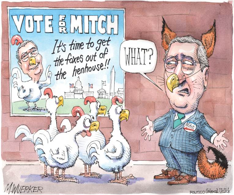 Political/Editorial Cartoon by Matt Wuerker, Politico on GOP Focused on Midterm Elections