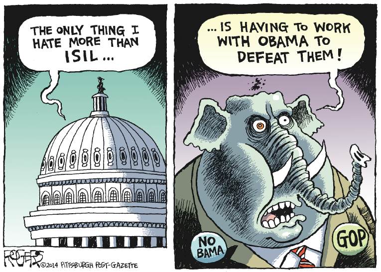 Political/Editorial Cartoon by Rob Rogers, The Pittsburgh Post-Gazette on US Resumes Bombing