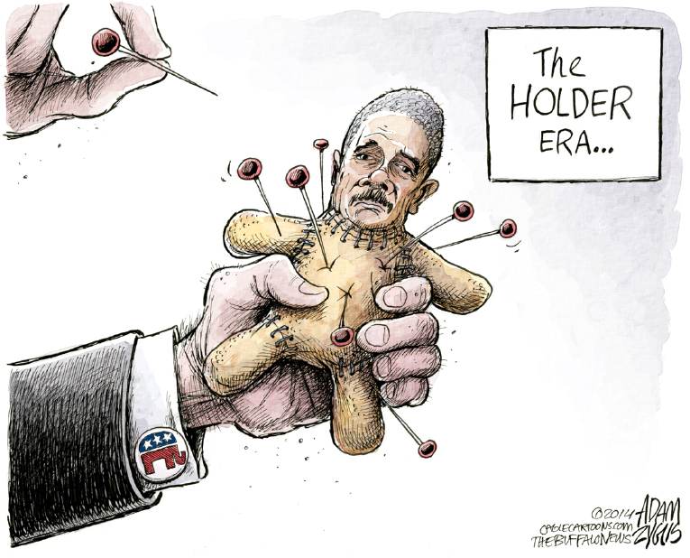 Political/Editorial Cartoon by Adam Zyglis, The Buffalo News on Eric Holder Resigns