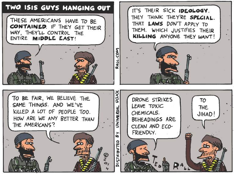 Political/Editorial Cartoon by Ted Rall on US to Restore Order