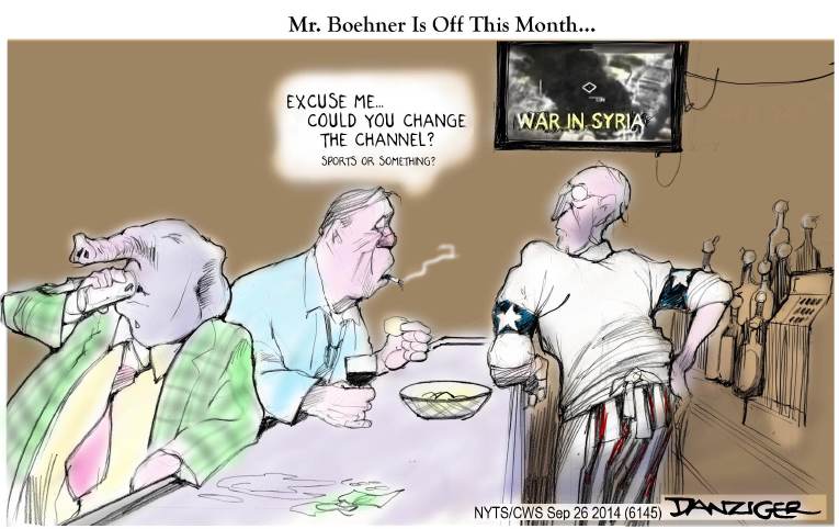Political/Editorial Cartoon by Jeff Danziger, CWS/CartoonArts Intl. on US to Restore Order