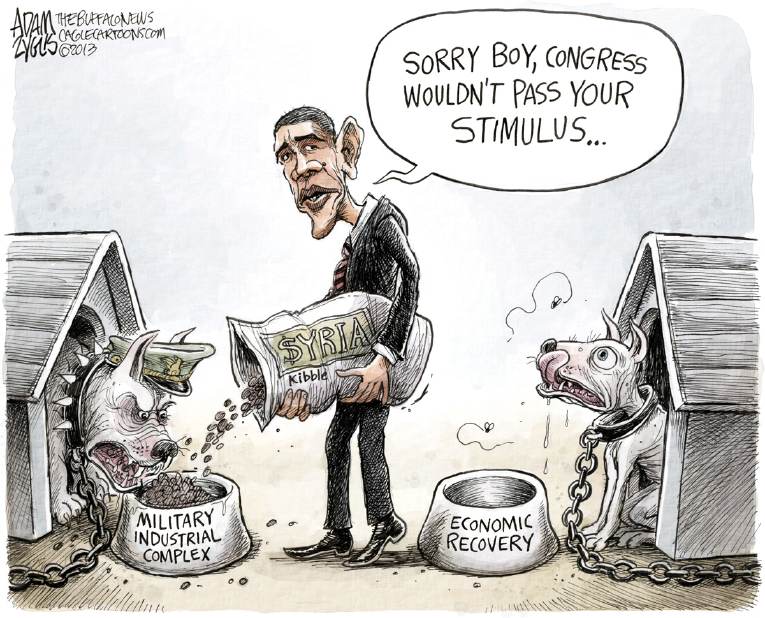 Political/Editorial Cartoon by Adam Zyglis, The Buffalo News on Military Budget Increased