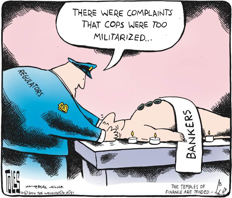 Political/Editorial Cartoon by Tom Toles, Washington Post on Military Budget Increased