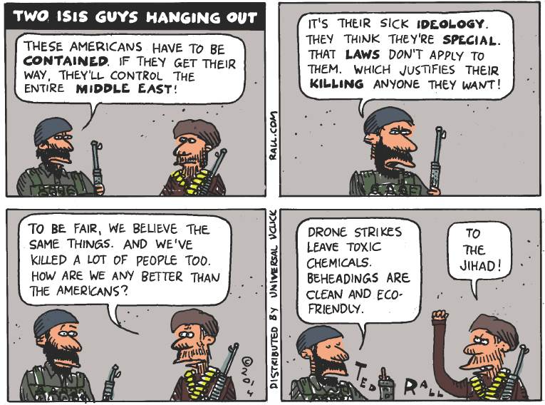 Political/Editorial Cartoon by Ted Rall on ISIS Advances
