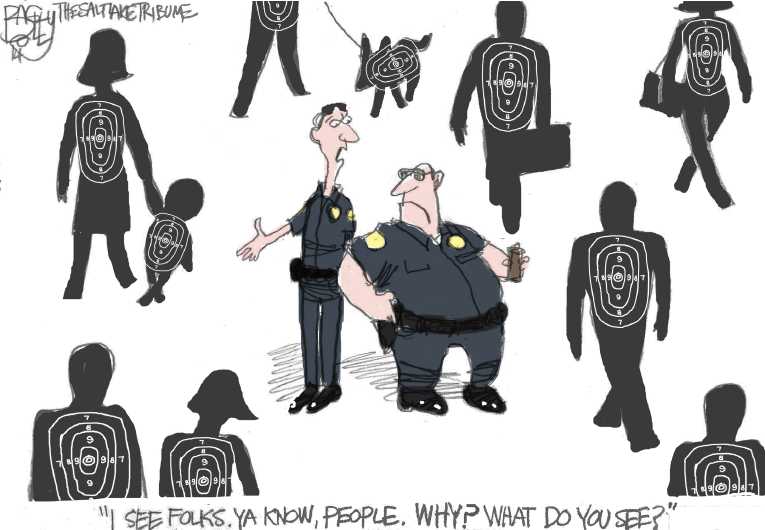 Political/Editorial Cartoon by Pat Bagley, Salt Lake Tribune on Americans Adjusting to New Rules