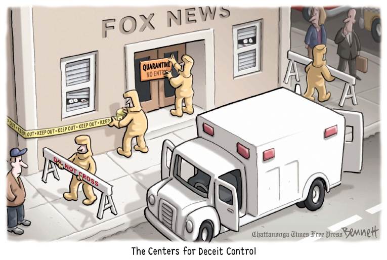 Political/Editorial Cartoon by Clay Bennett, Chattanooga Times Free Press on US Gets Tough on Ebola