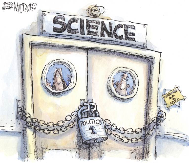 Political/Editorial Cartoon by Matt Davies, Journal News on US Gets Tough on Ebola