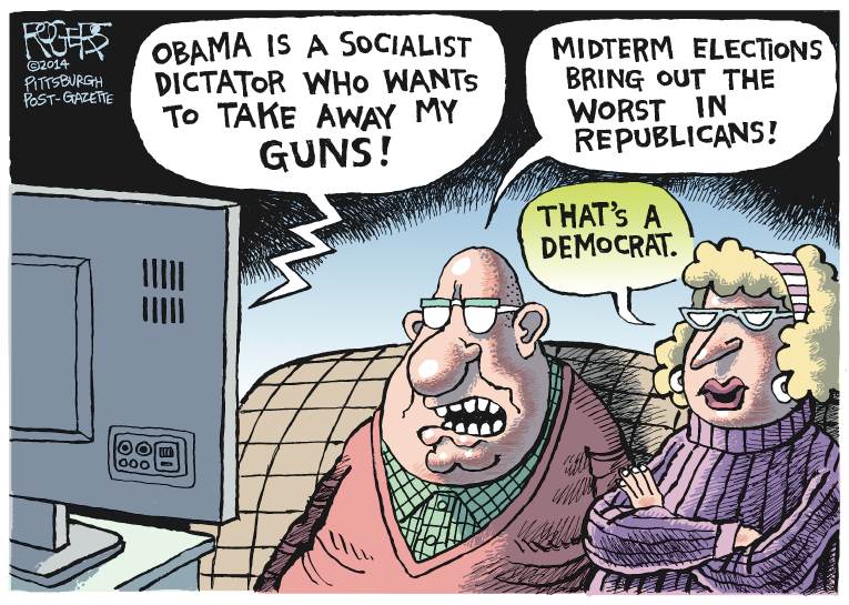 Political/Editorial Cartoon by Rob Rogers, The Pittsburgh Post-Gazette on GOP Hopeful of Big Wins