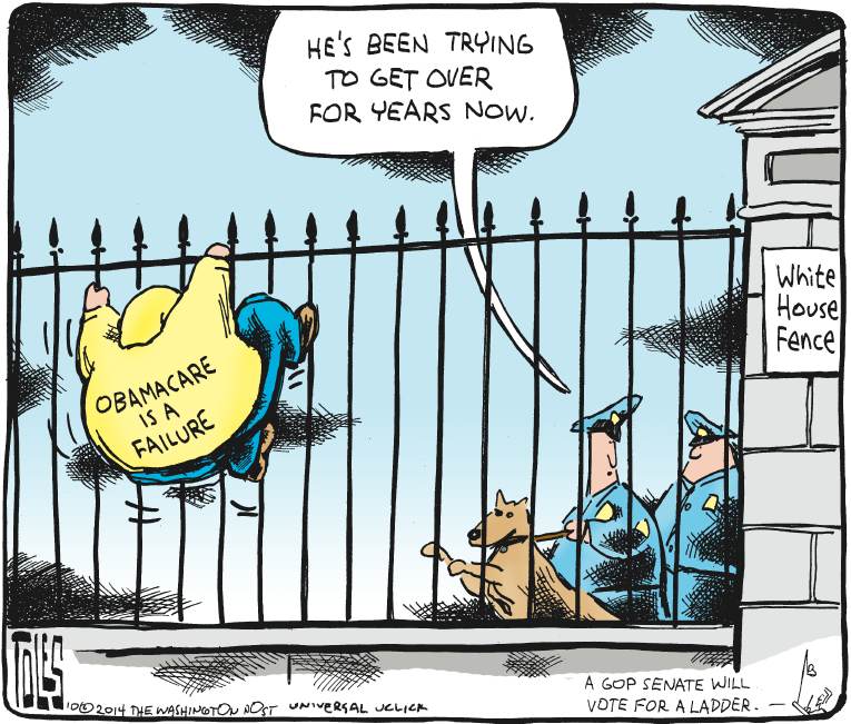 Political/Editorial Cartoon by Tom Toles, Washington Post on GOP Hopeful of Big Wins