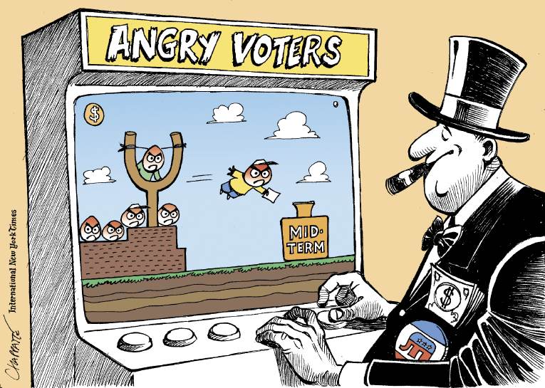 Political/Editorial Cartoon by Patrick Chappatte, International Herald Tribune on Republicans Win Big
