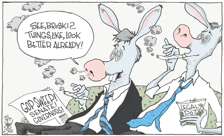 Political/Editorial Cartoon by Signe Wilkinson, Philadelphia Daily News on Major Changes Promised