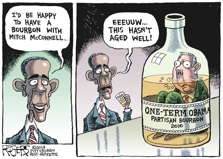 Political/Editorial Cartoon by Rob Rogers, The Pittsburgh Post-Gazette on McConnell Wins