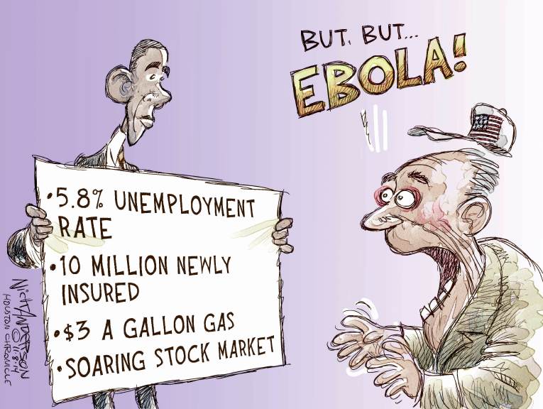 Political/Editorial Cartoon by Nick Anderson, Houston Chronicle on President Calmly Accepts Results