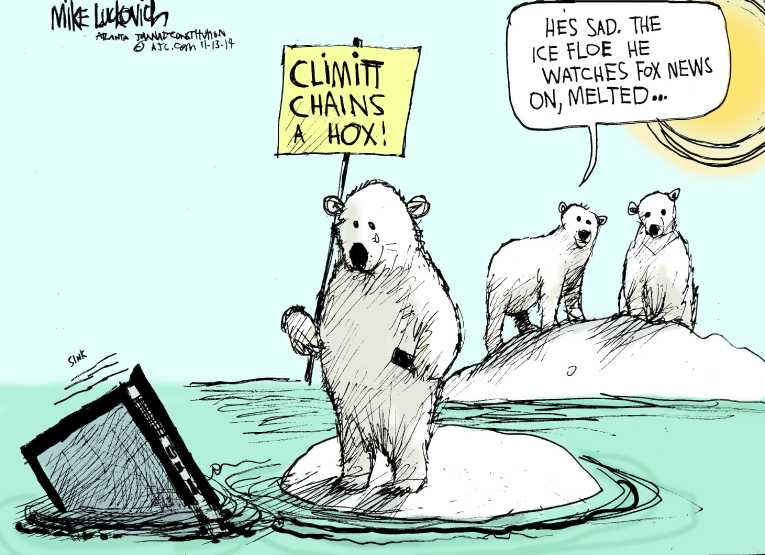 Political/Editorial Cartoon by Mike Luckovich, Atlanta Journal-Constitution on US, China Reach CO2 Agreement